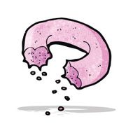 cartoon pink doughnut