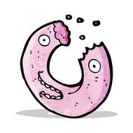 cartoon pink doughnut N2