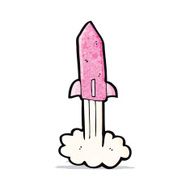 pink rocket cartoon