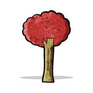 cartoon red tree N3