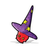 cartoon wizard skull