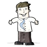 cartoon businessman shrugging shoulders N2