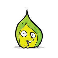 cartoon green fire spirit