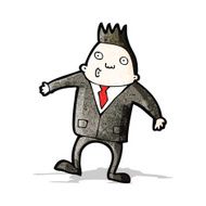 cartoon businessman shrugging shoulders N3