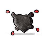 black heart cartoon