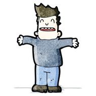cartoon man with open arms