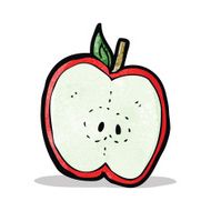 cartoon sliced apple