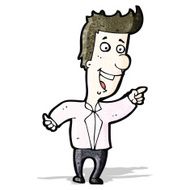 Cartoon Man Pointing N19