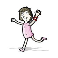 cartoon excited woman N2