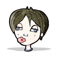 cartoon confused woman N21