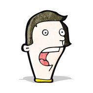 cartoon gasping man
