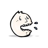 stressed face cartoon symbol