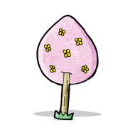 cartoon pink tree N5