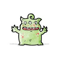 funny little monster cartoon N10