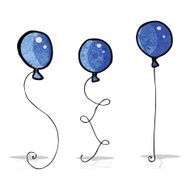 cartoon blue balloons