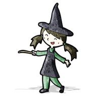 Cartoon witch girl N5
