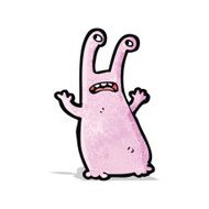 cartoon alien slug monster N3