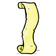 decorative scroll banner cartoon N5