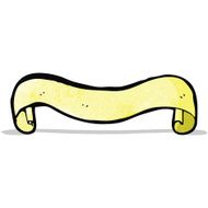 decorative scroll banner cartoon N6