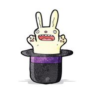 funny cartoon rabbit in hat N2