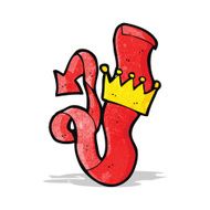 cartoon crown and scroll