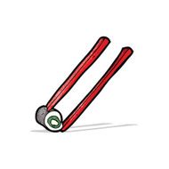 cartoon sushi and chopsticks