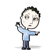 cartoon pointing boy