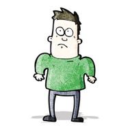 Cartoon Man Shrugging Shoulders N5