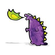 Cartoon Fire Breathing Monster N2