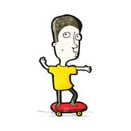 Cartoon Boy On Skateboard N2