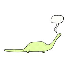 cartoon dinosaur with speech bubble N44