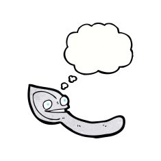 cartoon spoon with thought bubble N11