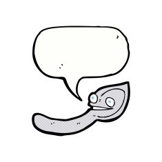 cartoon spoon with speech bubble N11