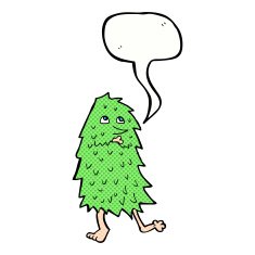 cartoon monster with speech bubble N57