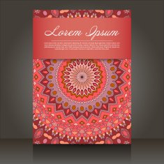 vector abstract colorful flyer N4