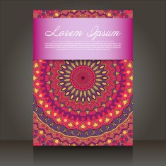 vector abstract colorful flyer N5