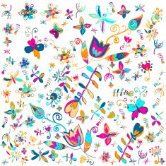 Vector summer floral background vector N2