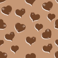 Vector Seamless Hearts Pattern Background N11