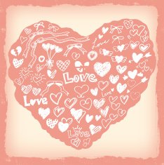Heart of illustrations wrote by hand N6