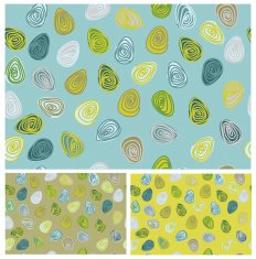 Vector seamless pattern colorful eggs shapes for Easter design