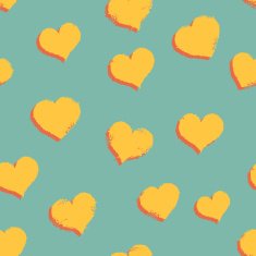 Vector Seamless Hearts Pattern Background N17
