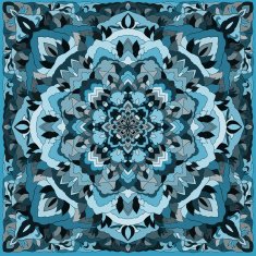 hand-drawing ornamental design for silk neckerchiefs or printing on textile N2
