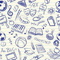 Seamless school wallpaper background