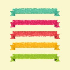vector set of ribbons for infographics