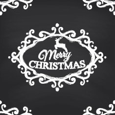 Merry Christmas on blackboard background N5