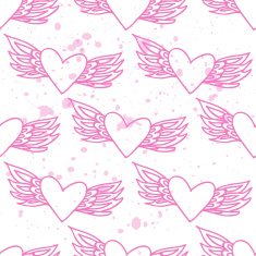 Pink seamless pattern with hearts on a backround N3