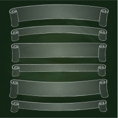 Hand drawn ribbon banners v 3