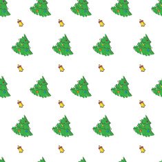 Vector doodle New Year seamless pattern in sketch style