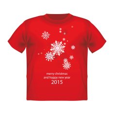 T-shirt snowflake vector isolated clothing white clothes casual