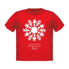 T-shirt snowflake vector isolated clothing white clothes casual N2